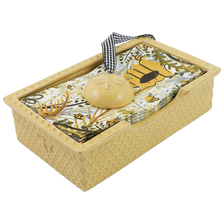 Carrito para invitados con forma de panal