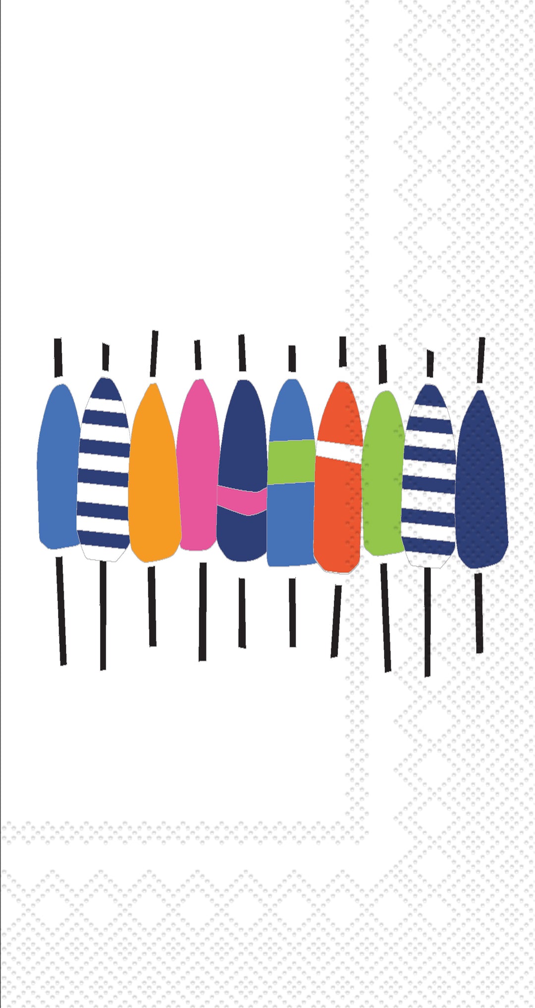 Toalla de invitados con boyas de colores