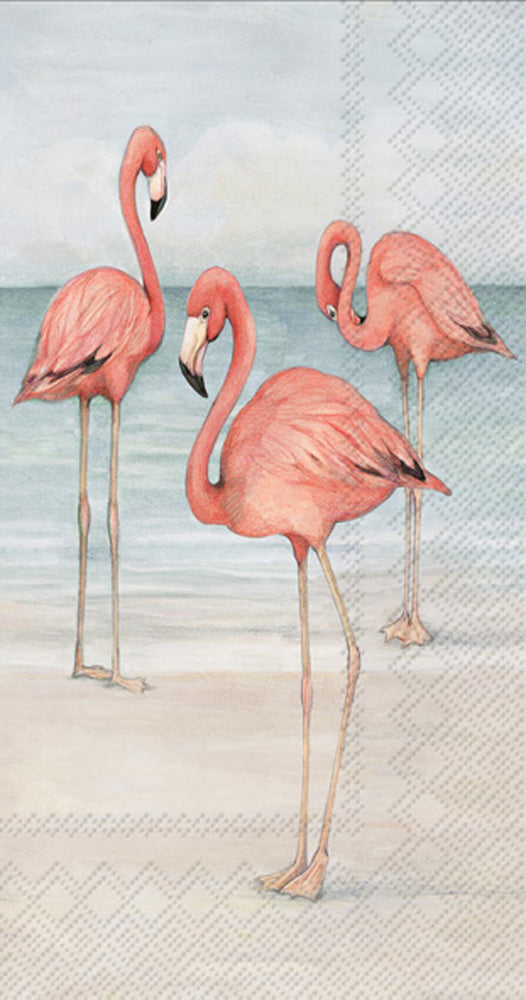 Toalla de playa Flamingo Trio para invitados