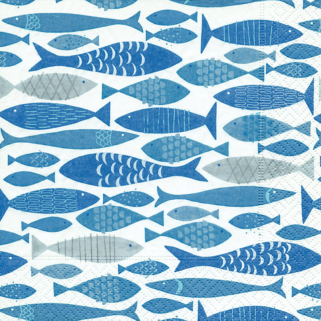 School Of Fish Cocktail Napkin