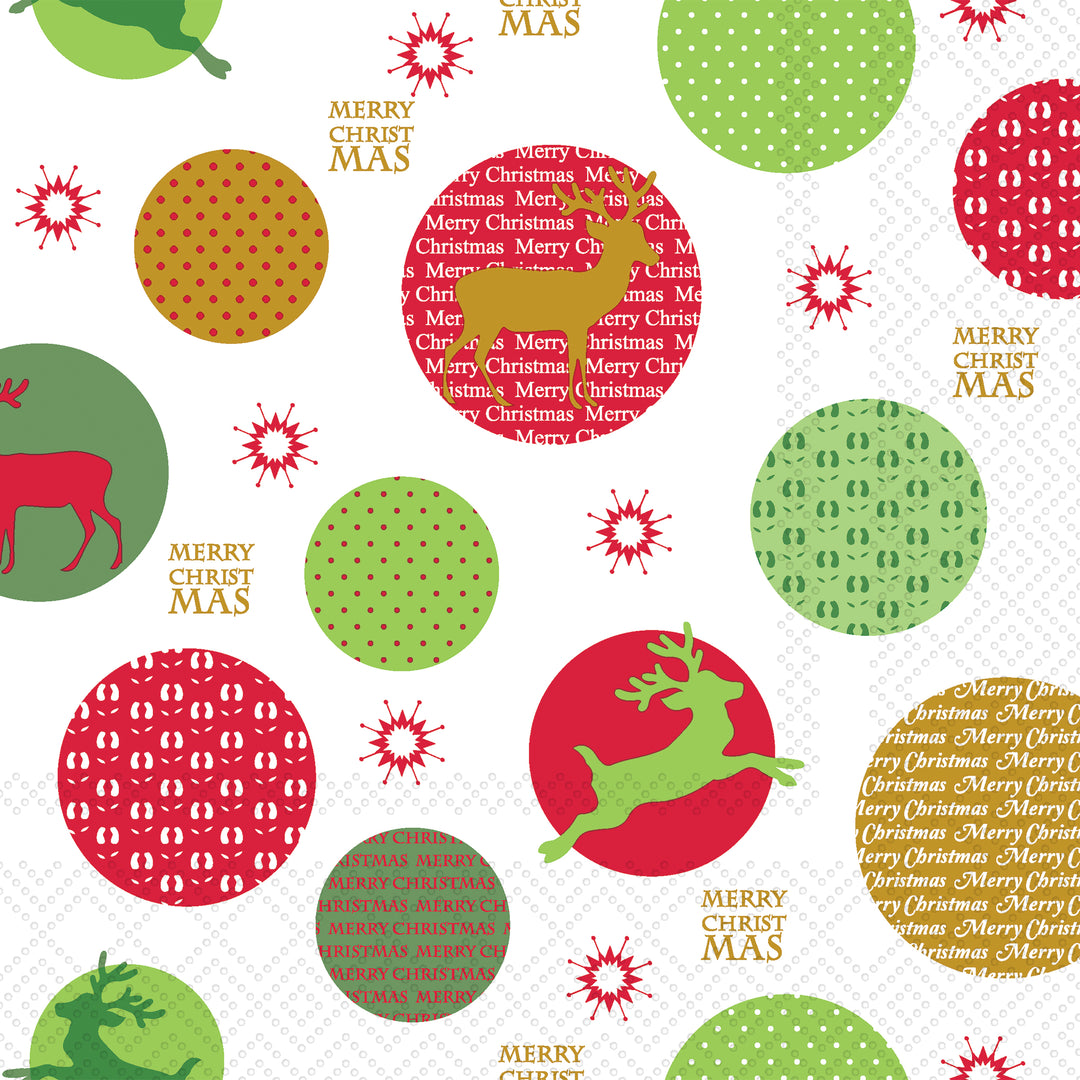 Deers In Dots Cocktail Napkin