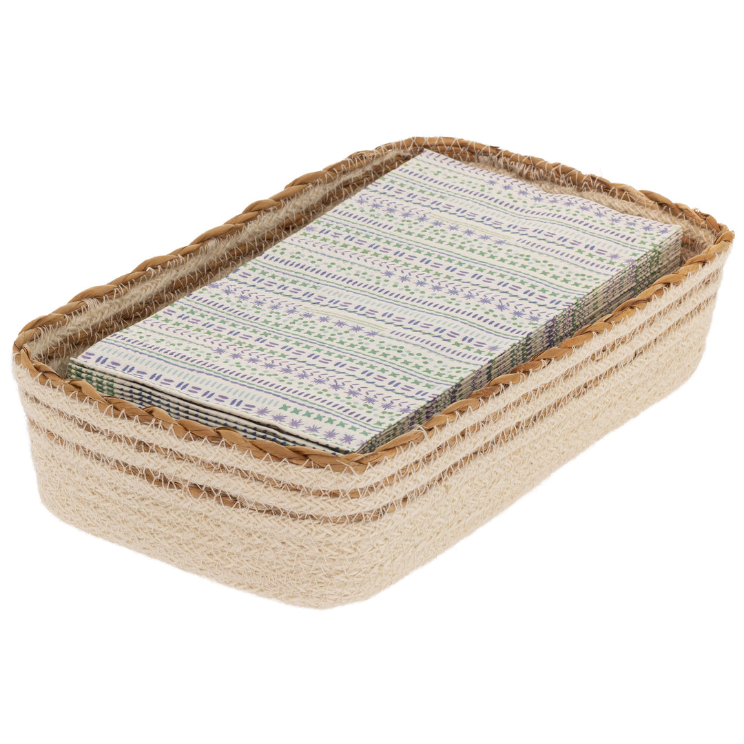 Cream Seagrass/Jute Guest Caddy