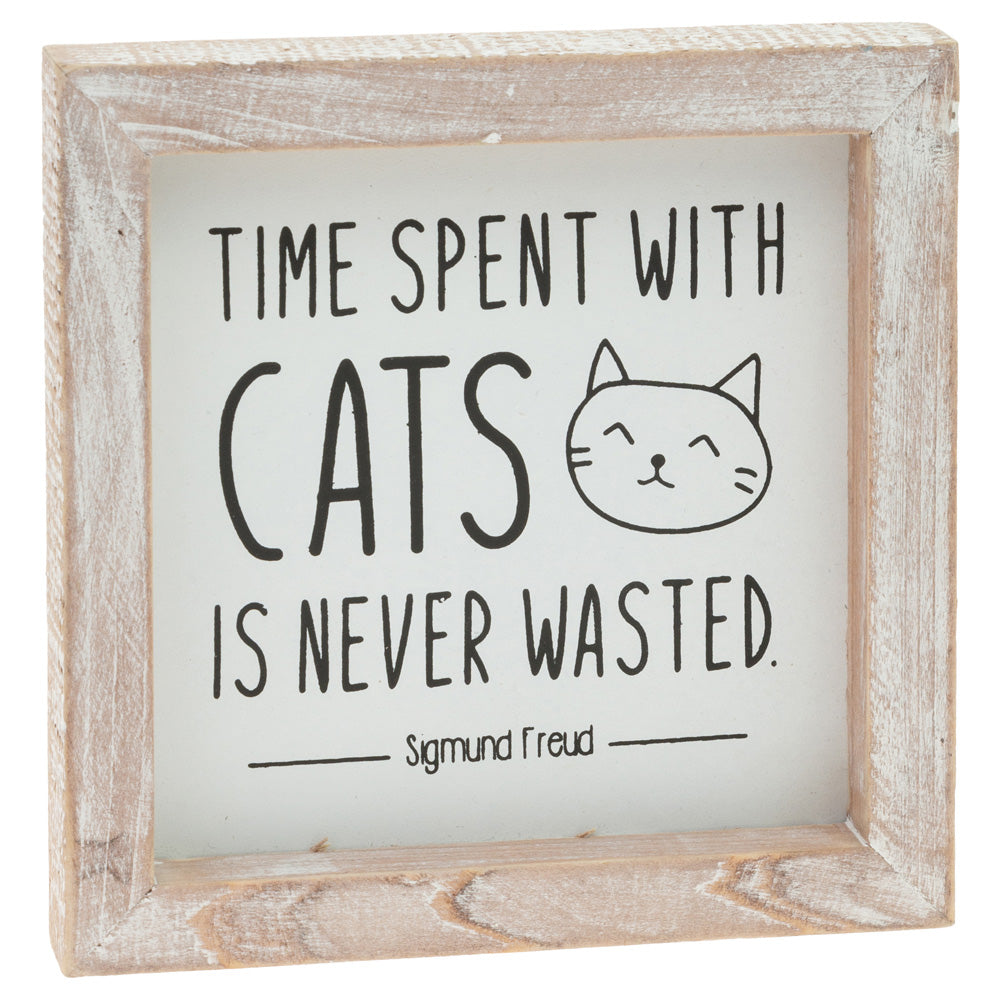 Señal de tiempo pasado con gatos