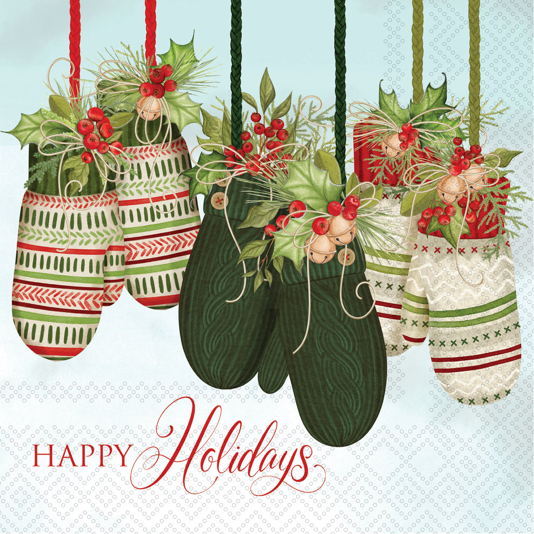 Tree Farm Mittens Cocktail Napkin