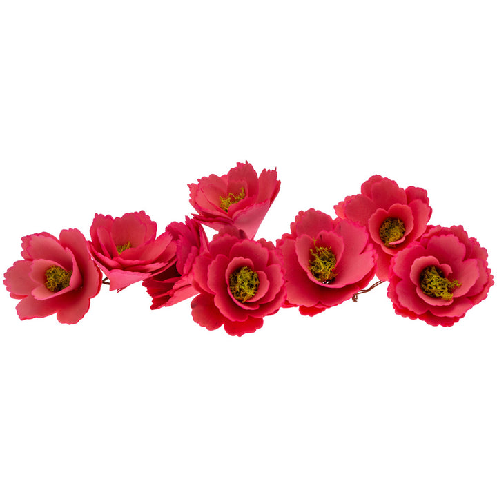 Flores de rizo de madera rosa
