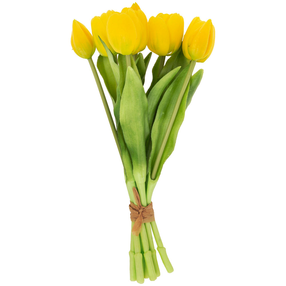 Ramo de tulipanes amarillos recién cosechados (juego de 8)