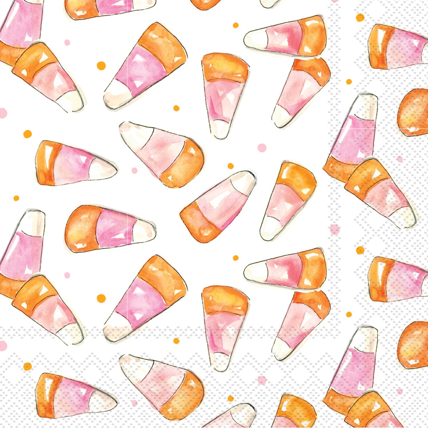 Paper Cocktail Napkin Pack Pink Candy Corn - Thumbnail 5