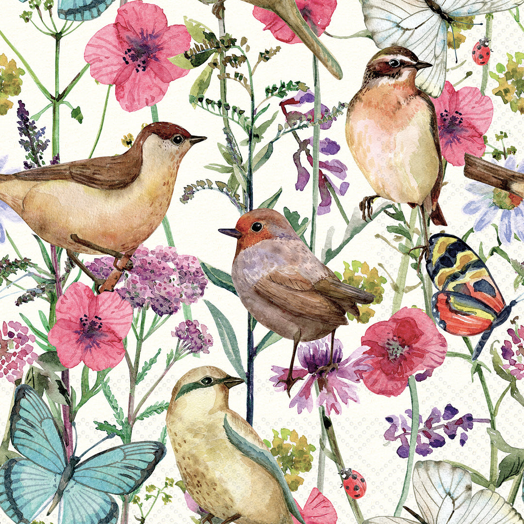 Birds In Spring Cocktail Napkin