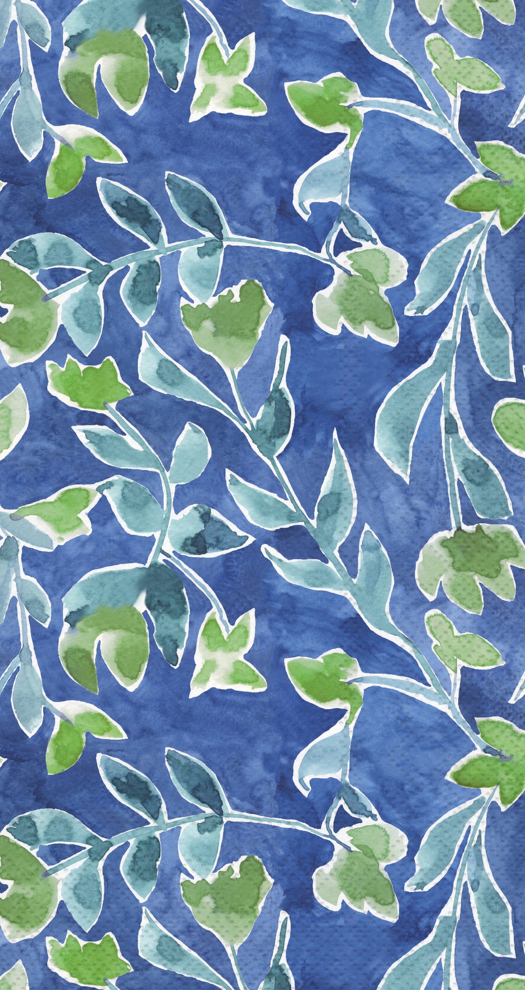 Toalla de invitados azul azur y hiedra