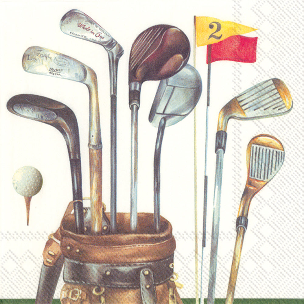 Servilleta de cóctel de golf blanca