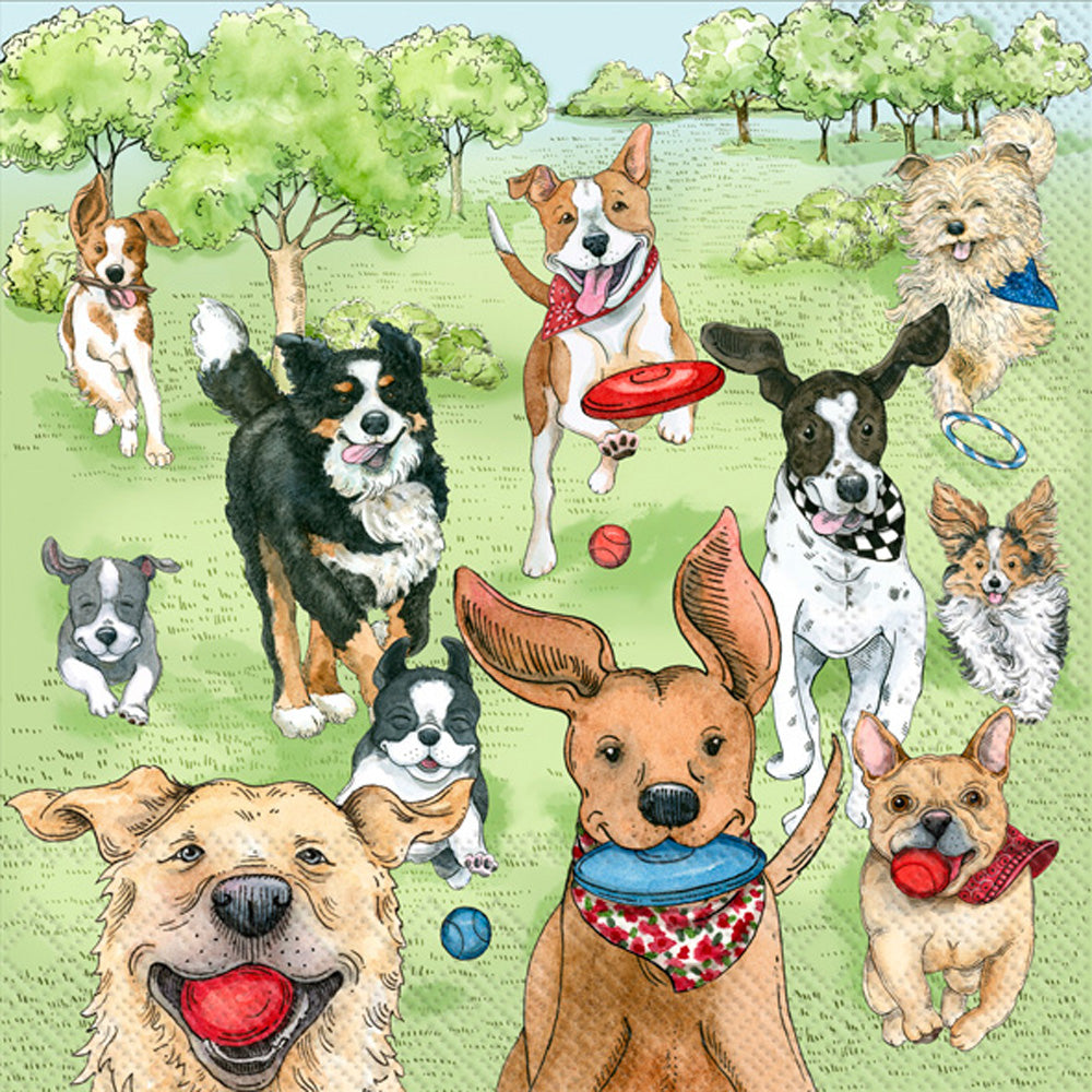 Servilleta de cóctel Dog Park Runners
