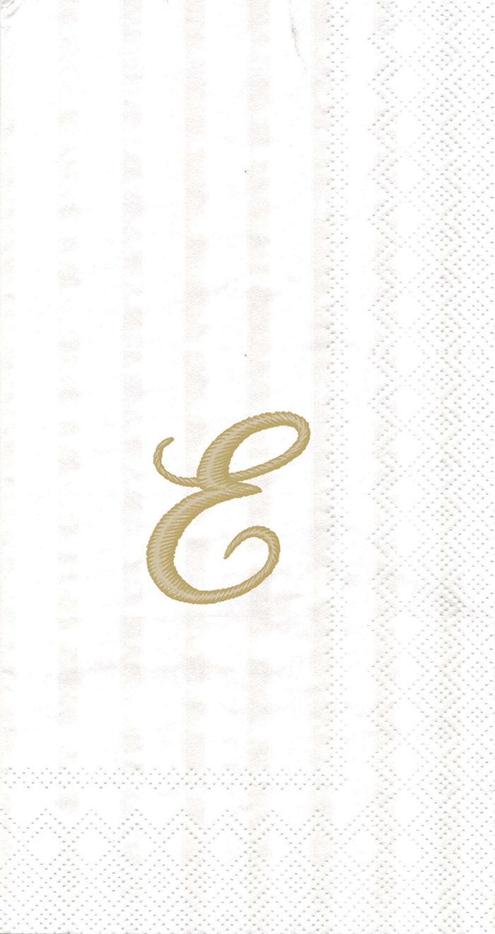 Toalla de invitados Stripes Again Monogram E Cream