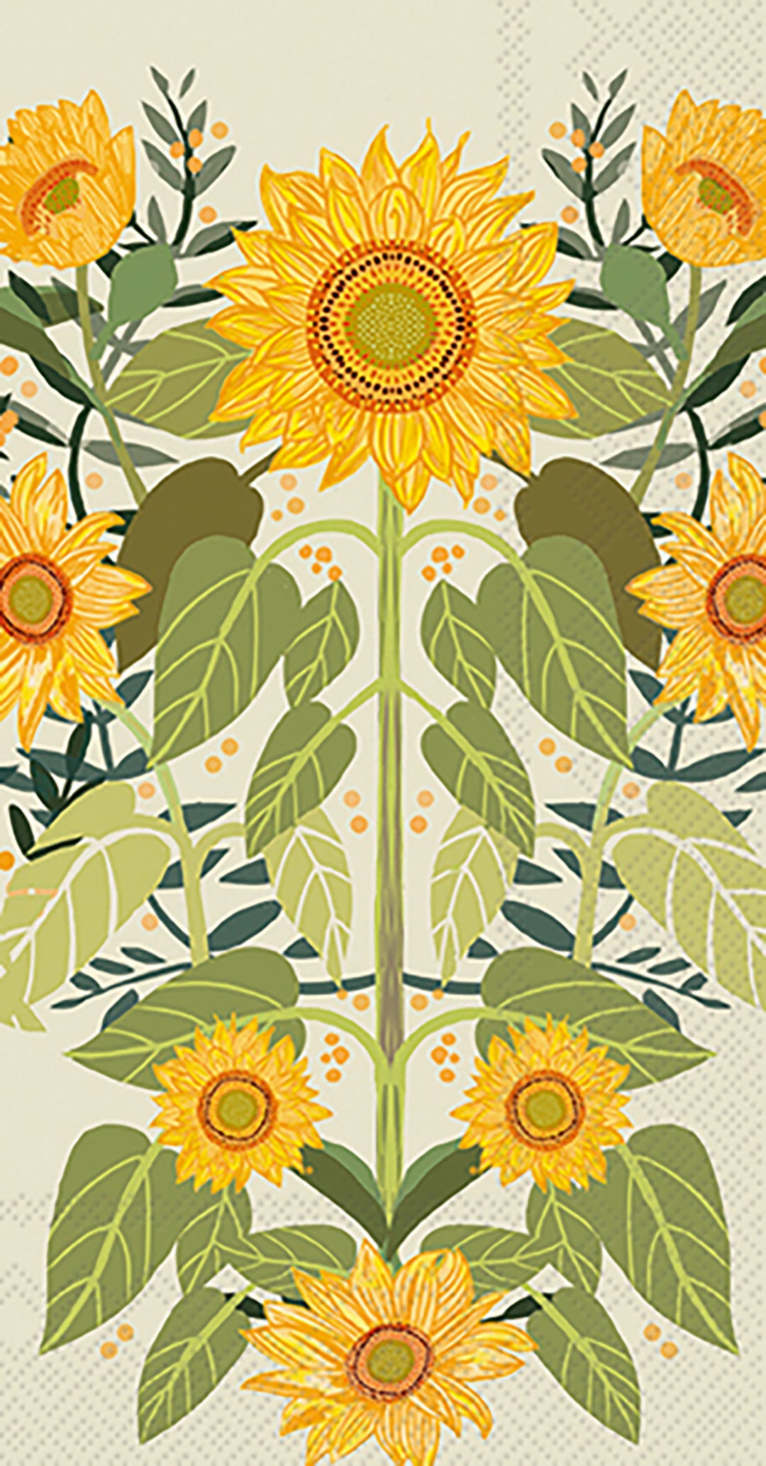 Toalla de invitados con girasoles