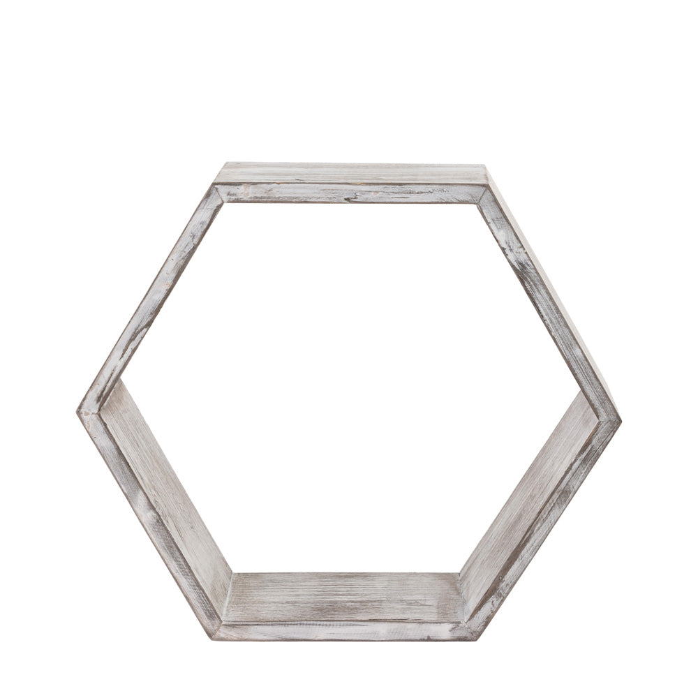 Estantes hexagonales blancos anidados (juego de 3)
