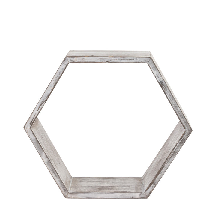 Estantes hexagonales blancos anidados (juego de 3)