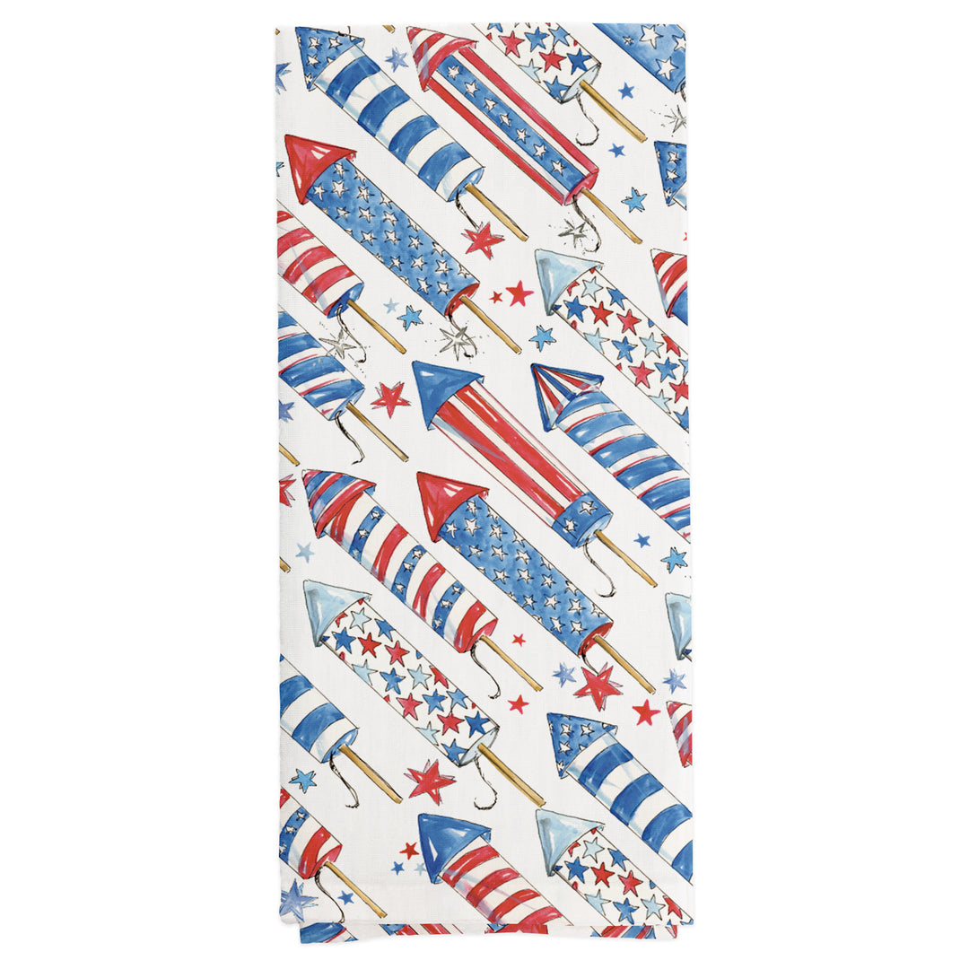 Patriotic Rockets Tea Towel Set of 2