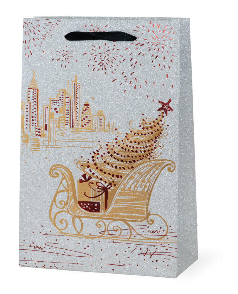 Bolsa de trineo dorada grande