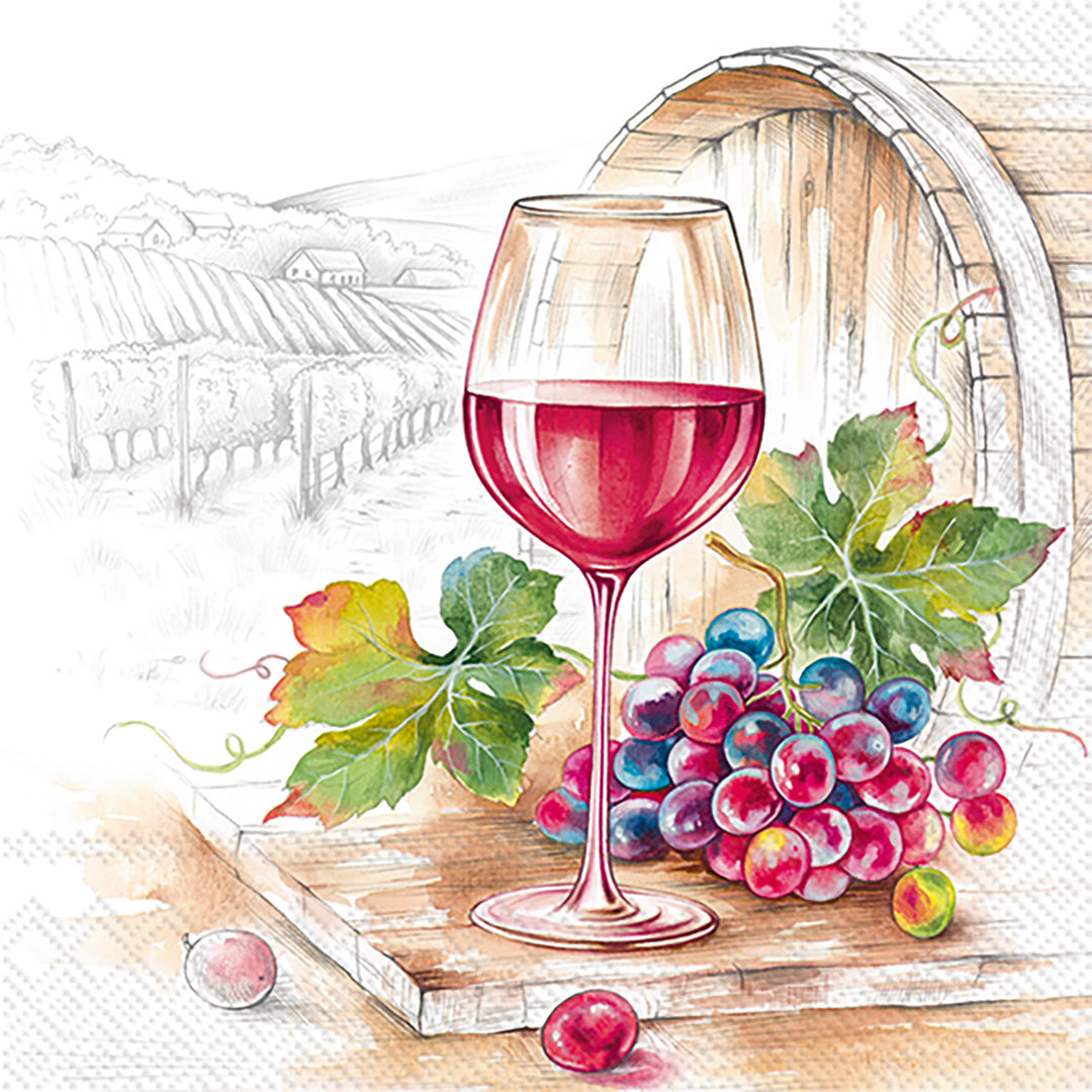 Servilleta de cóctel Vin Rouge