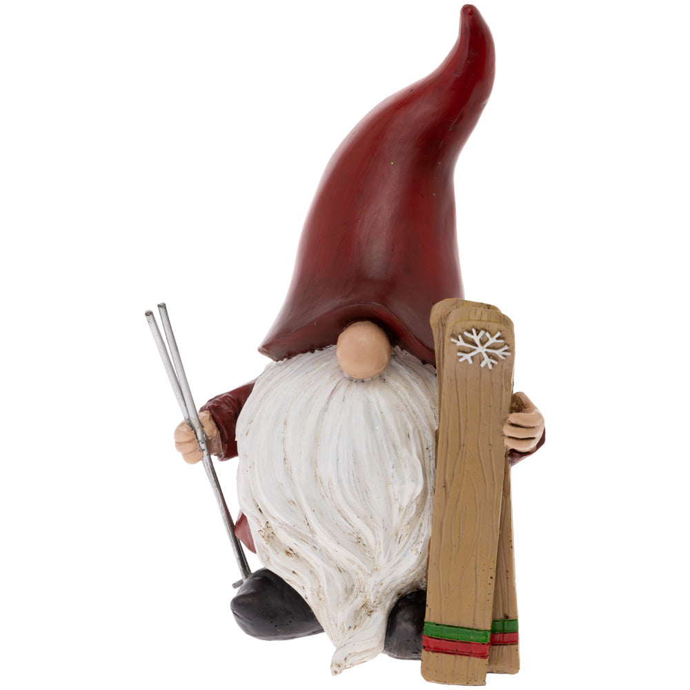 Gnomos de Papá Noel esquiando (juego de 2)