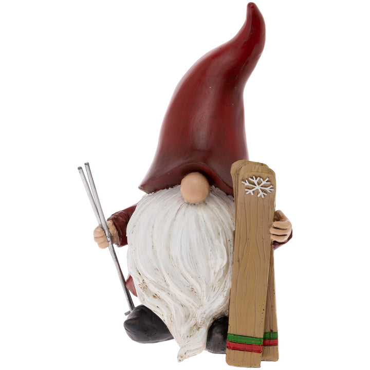 Gnomos de Papá Noel esquiando (juego de 2)