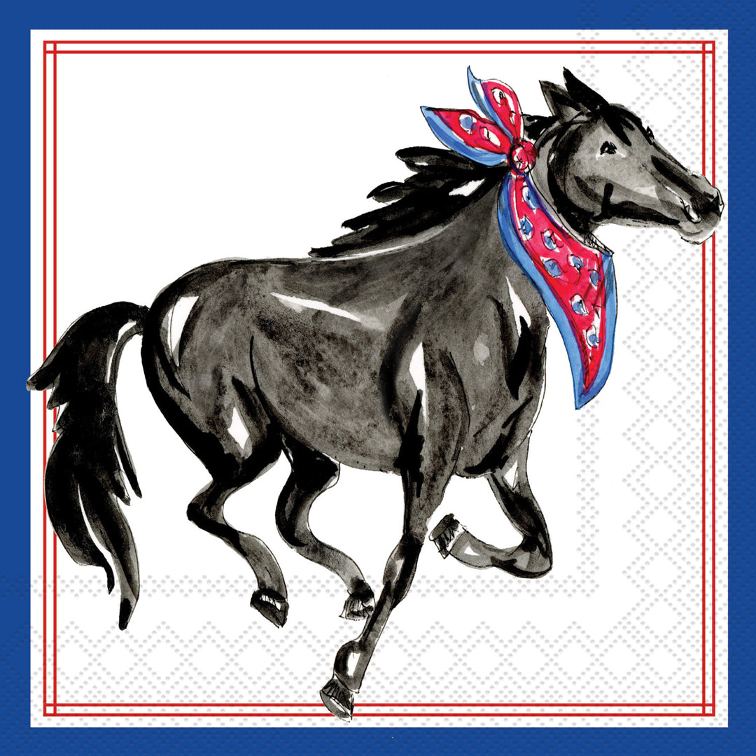 Red Mustang Hometown Pride Cocktail Napkin