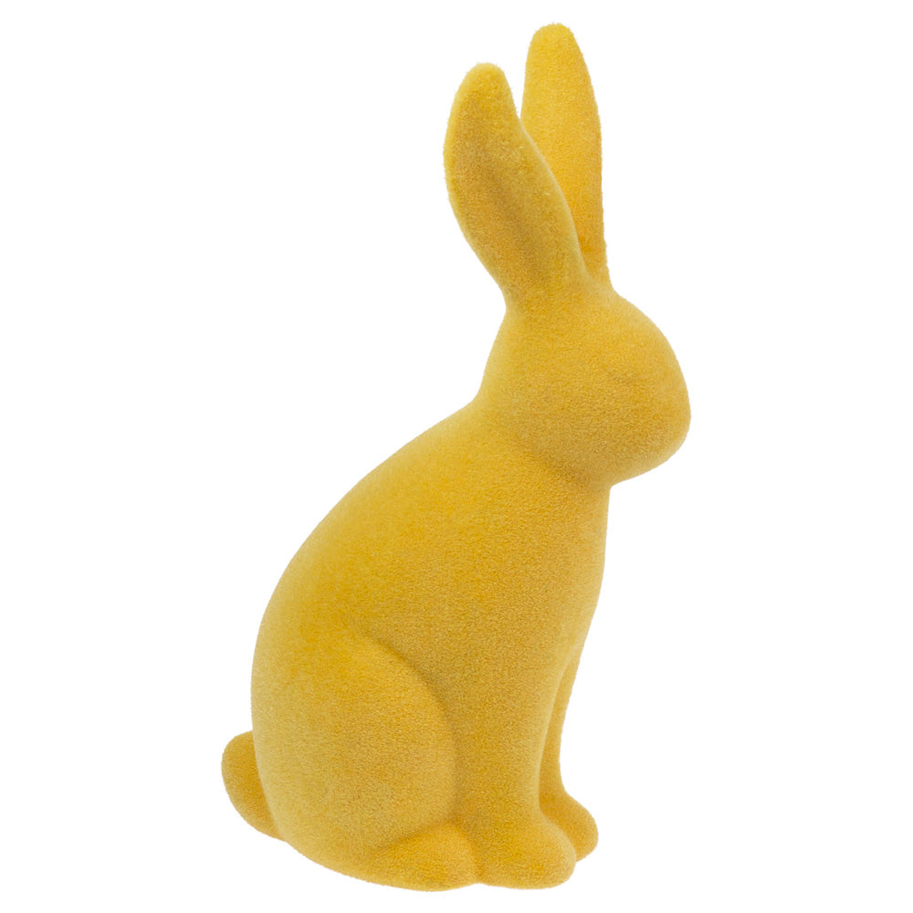 Conejito amarillo flocado grande