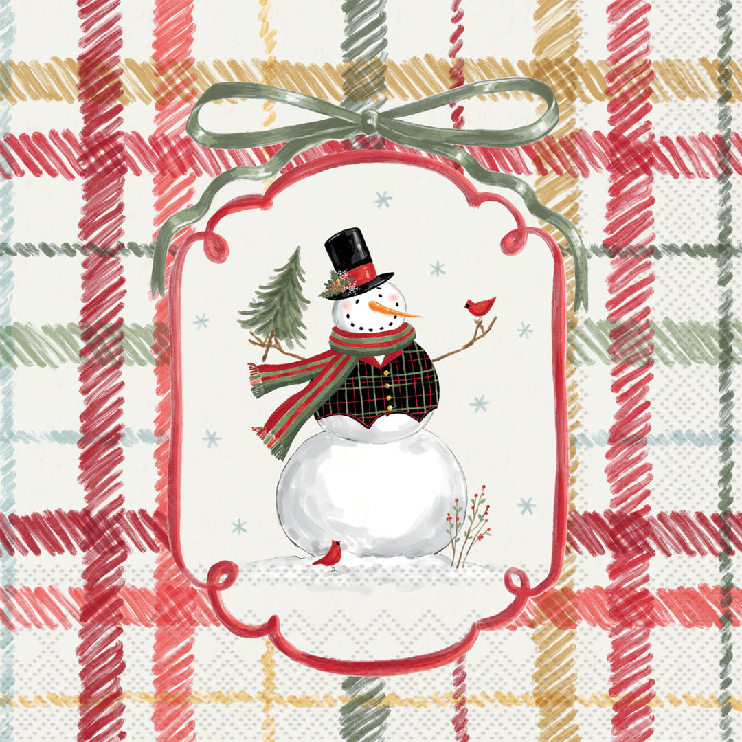 Frosty Snowman Cocktail Napkin
