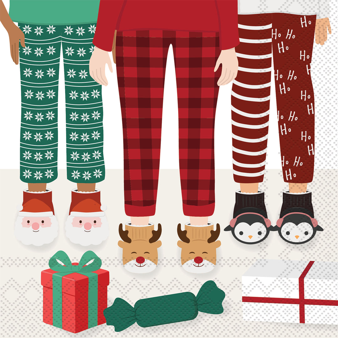Ugly Christmas Pj Bottoms Cocktail Napkin
