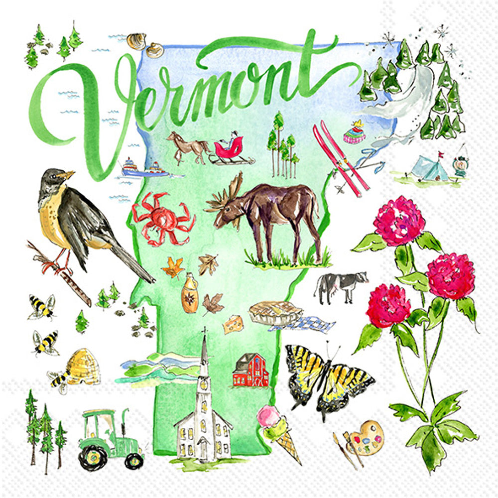 Servilleta de cóctel de la colección del estado de Vermont