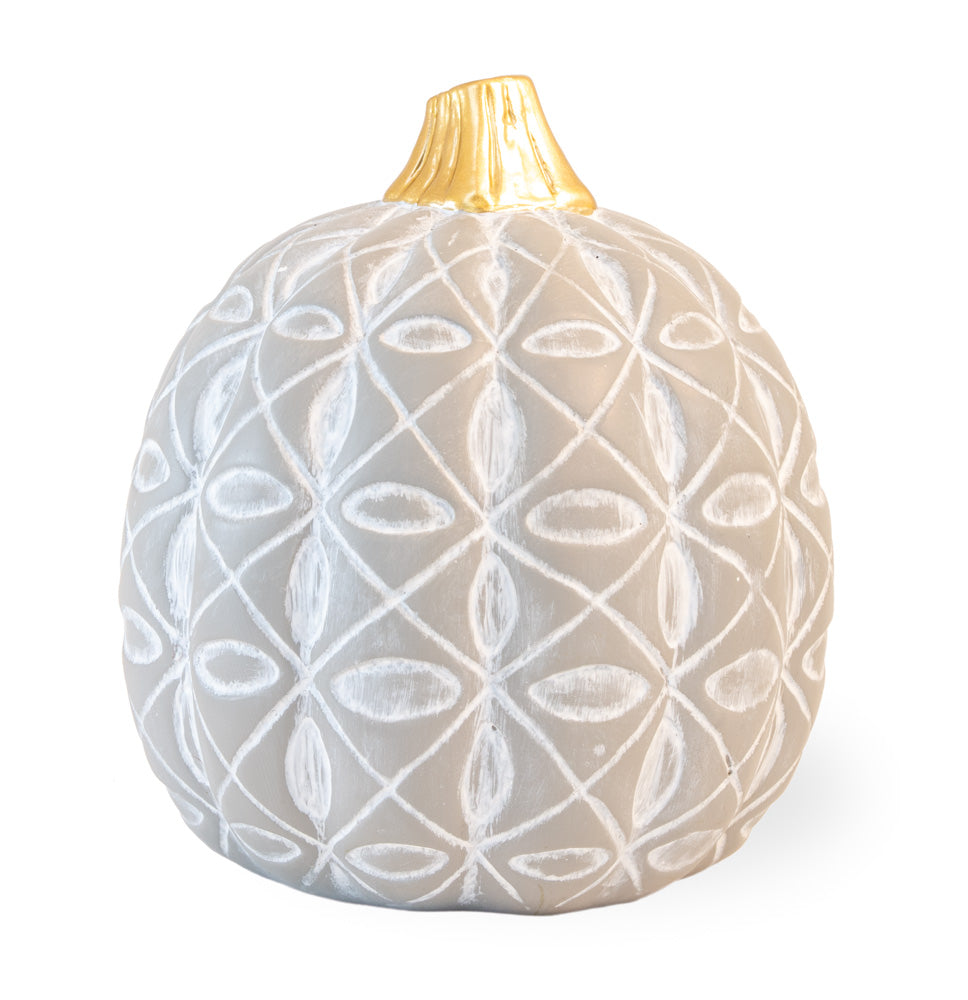 Calabaza con flor de diamante gris