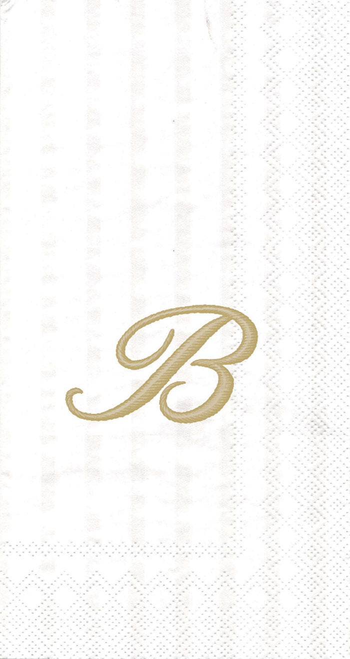 Toalla de invitados Stripes Again Monogram B Cream