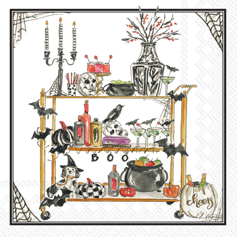 Servilleta de cóctel para carrito de bar de Halloween