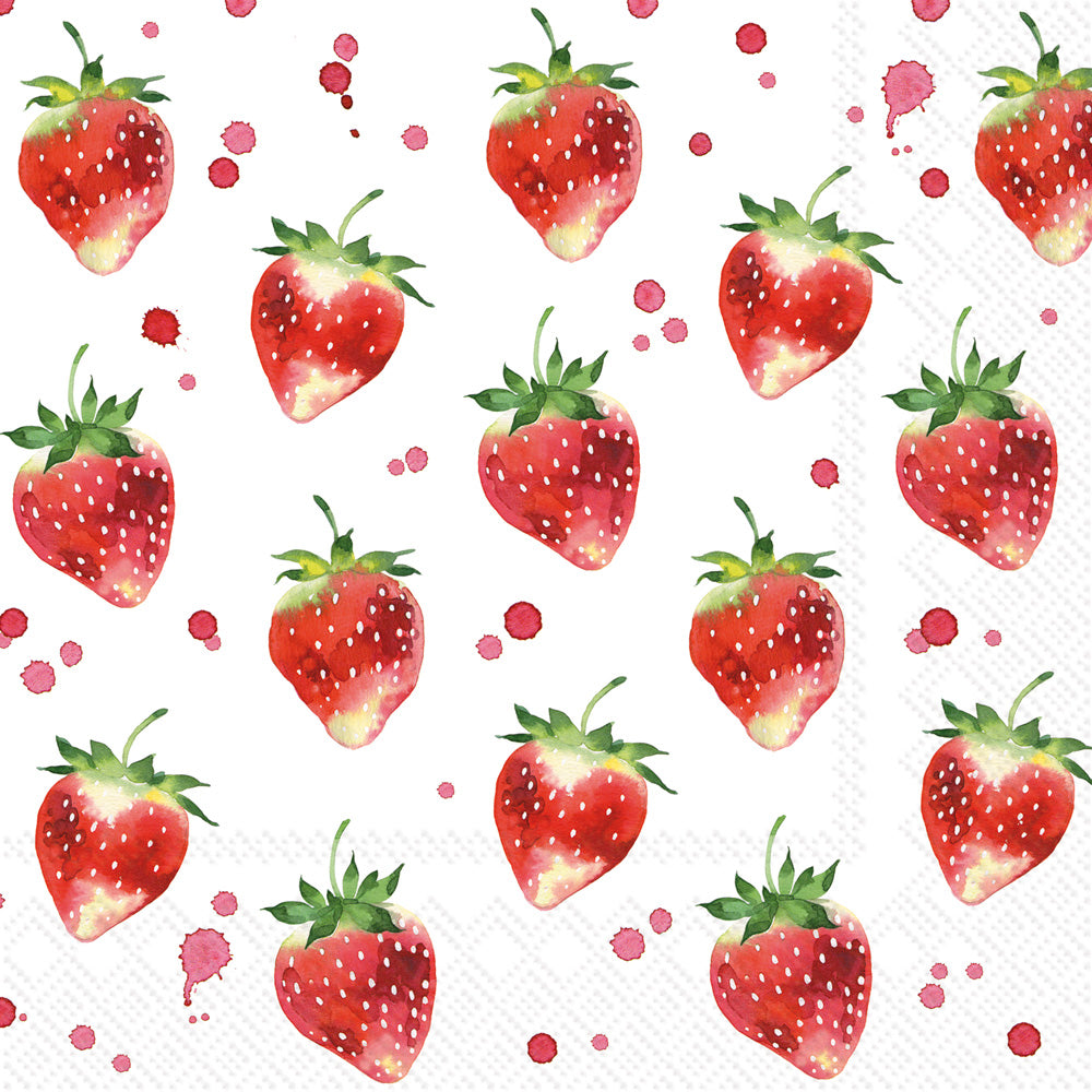 Servilleta de almuerzo con fresas suaves