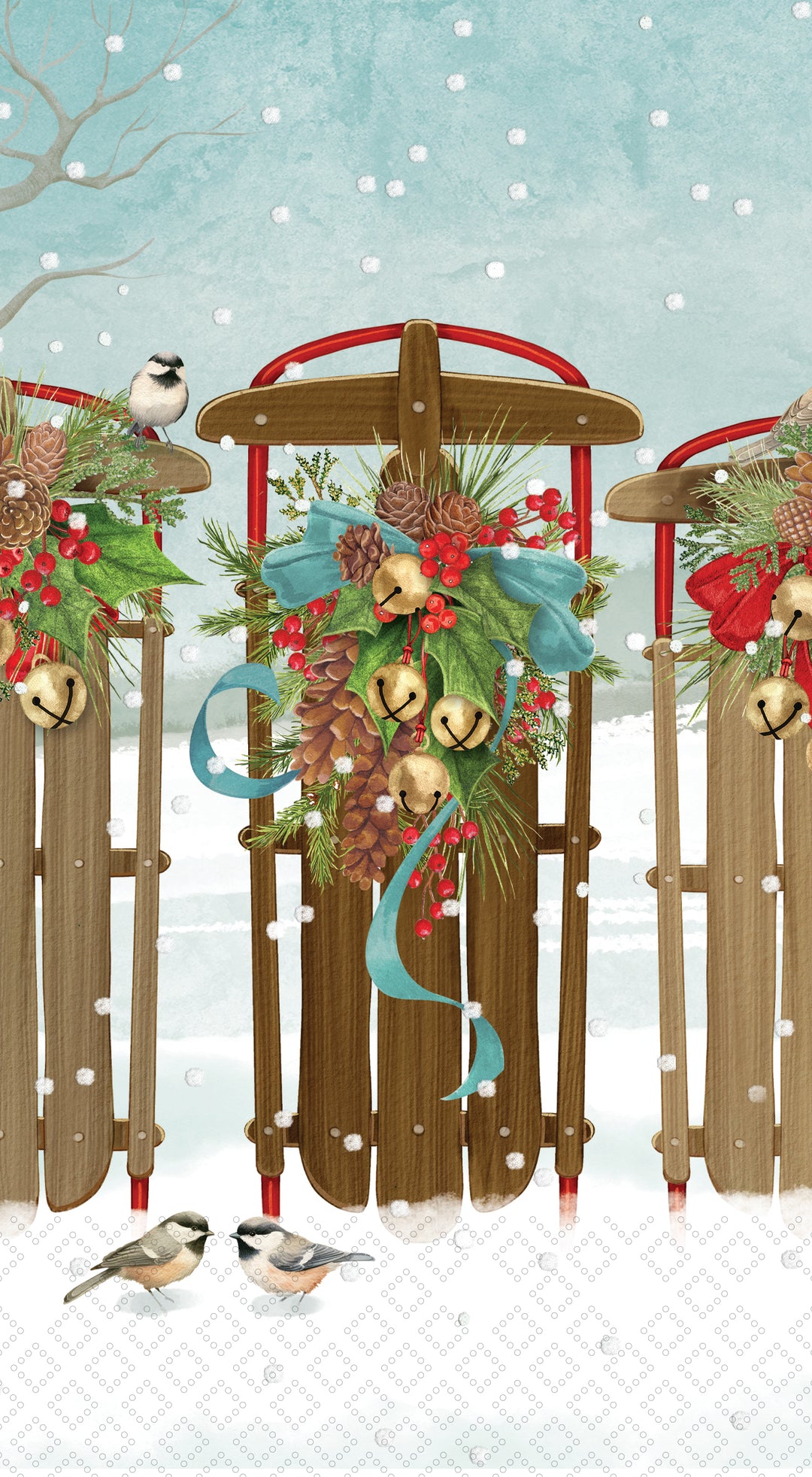 Tree Farm Sleighs Guest Towel