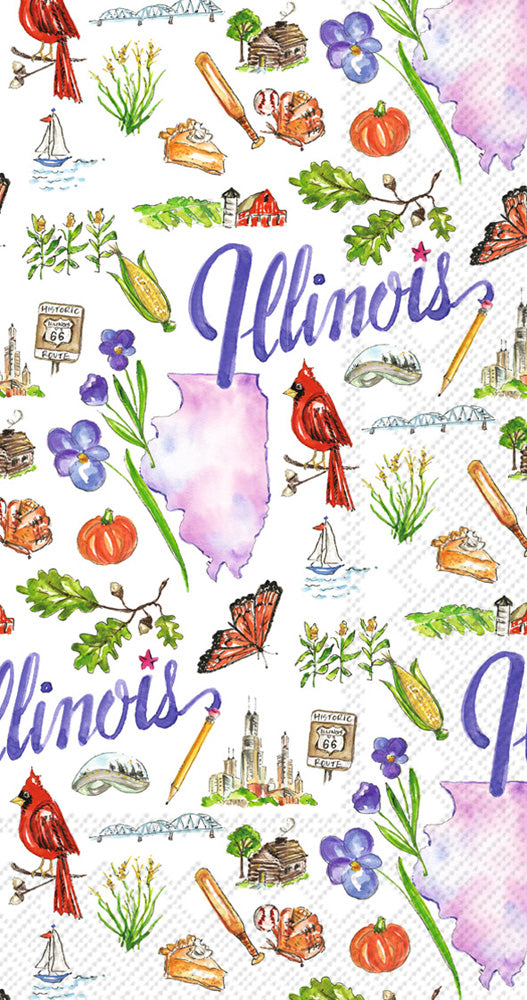 Toalla de invitados de la colección del estado de Illinois