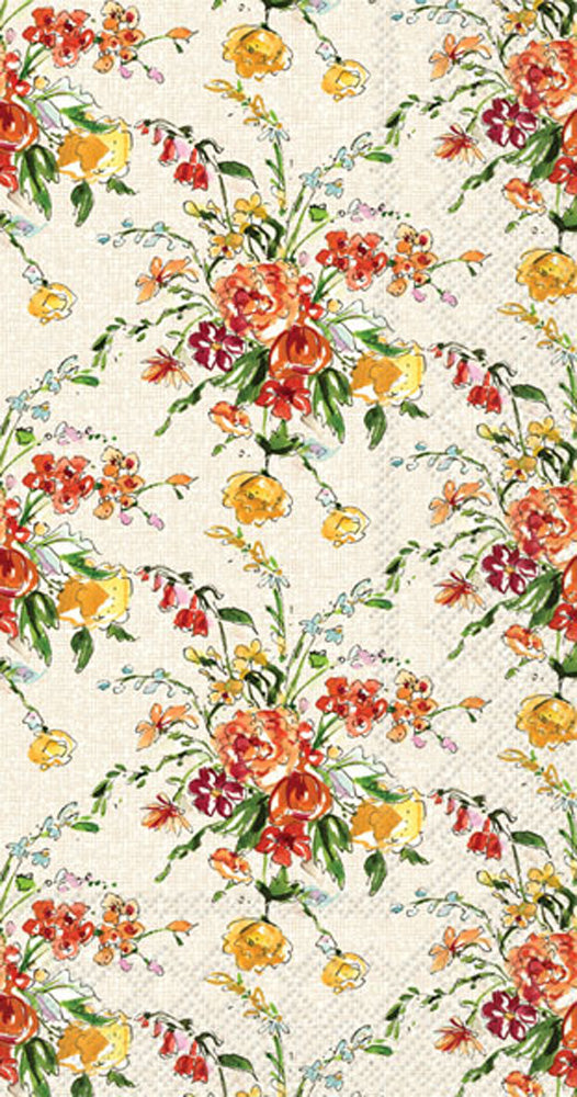 Toalla de invitados con estampado floral de otoño