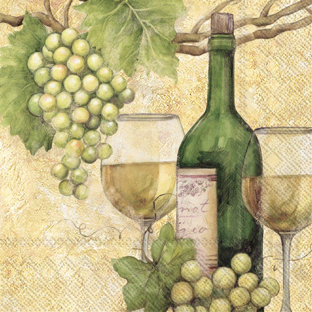 Servilleta de cóctel de vino blanco