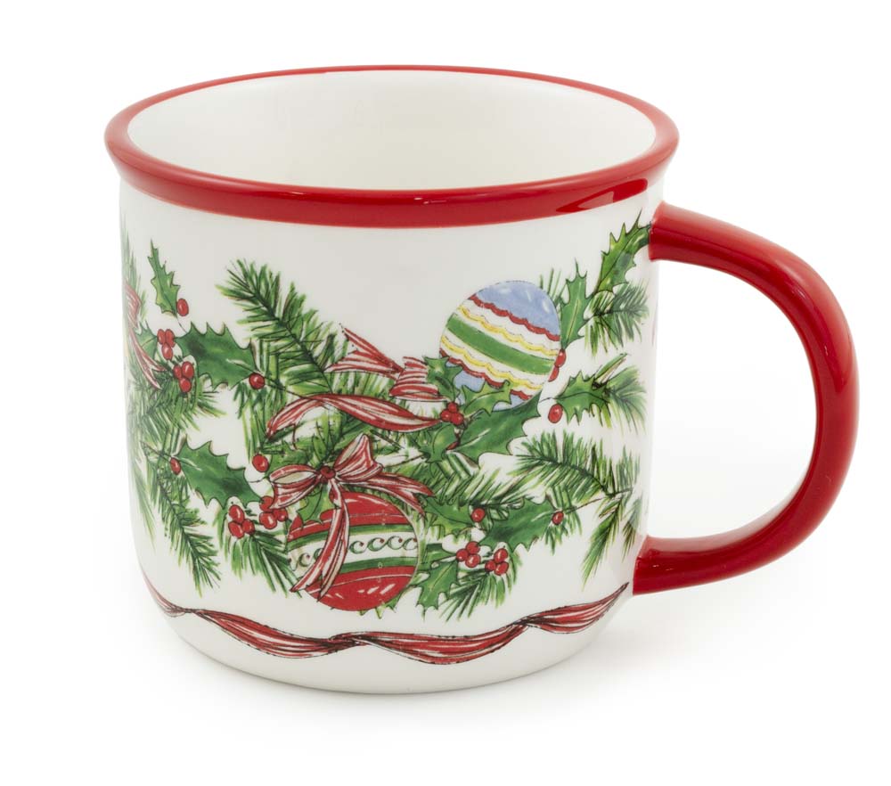 Taza con campanas navideñas