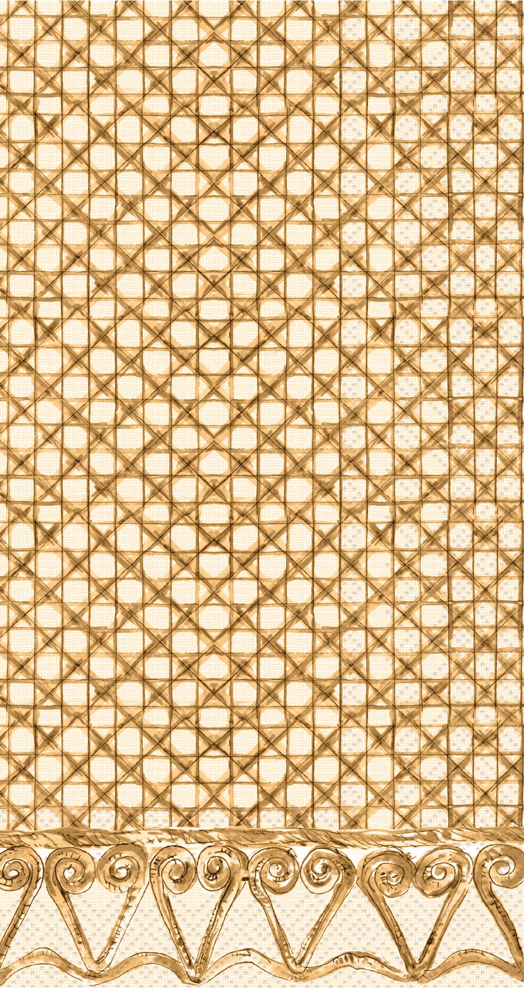 Botanical Cane gold Guest Towel