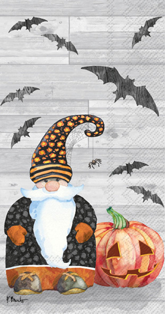 Toalla de invitados con diseño de gnomo de Halloween
