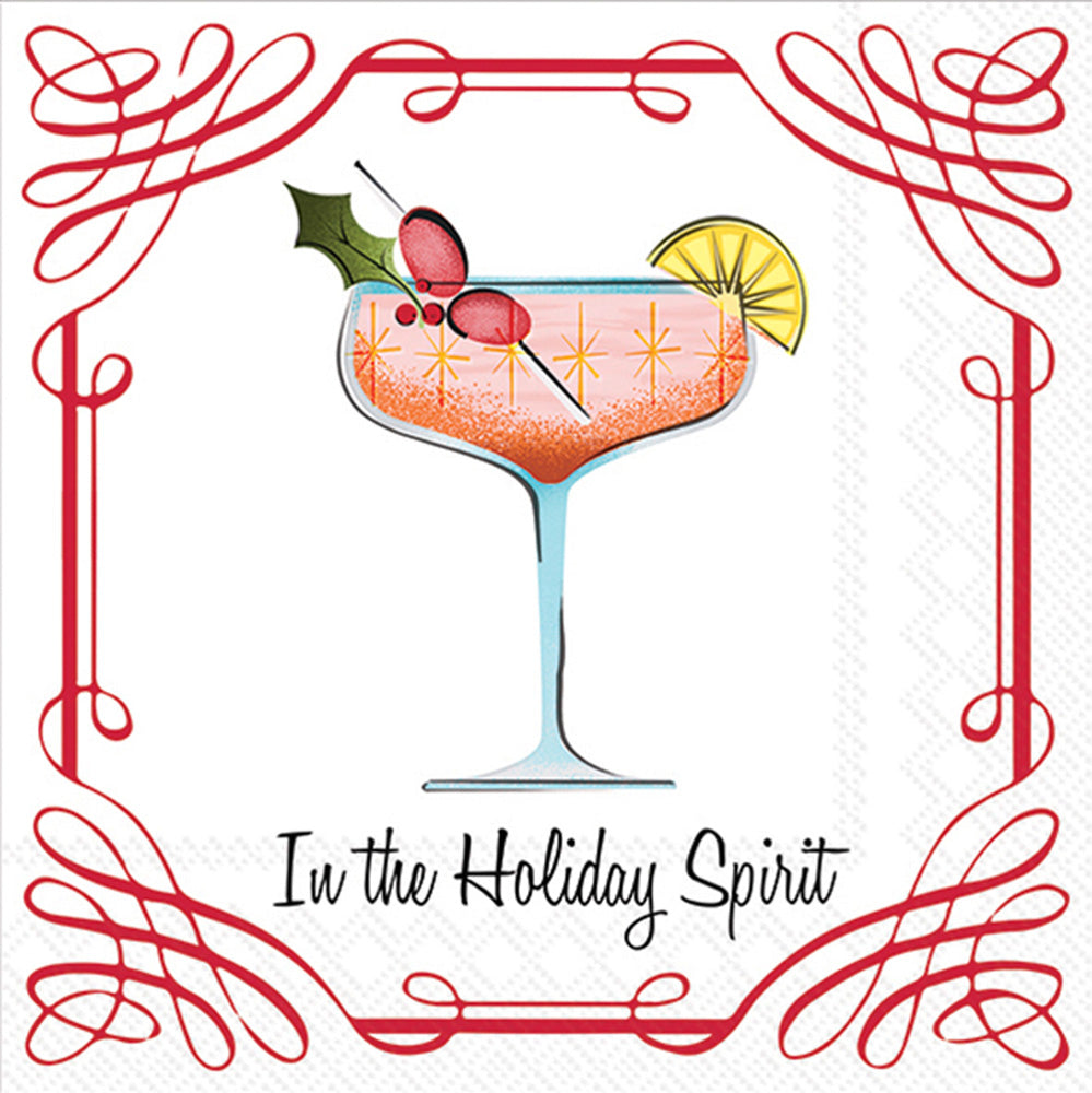 Holiday Spirit Cocktail Napkin