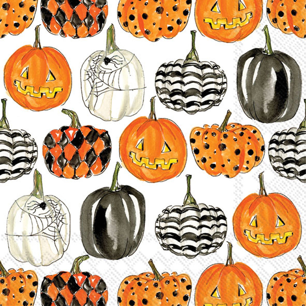Servilleta de cóctel con estampado de calabaza
