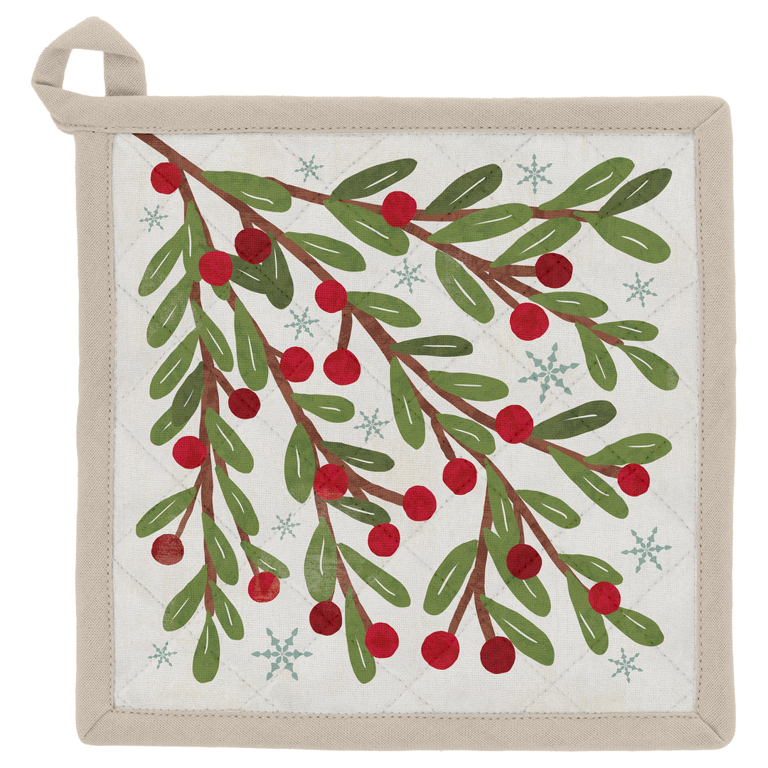 Winter Berry Oven Mitt and Pot Holder
