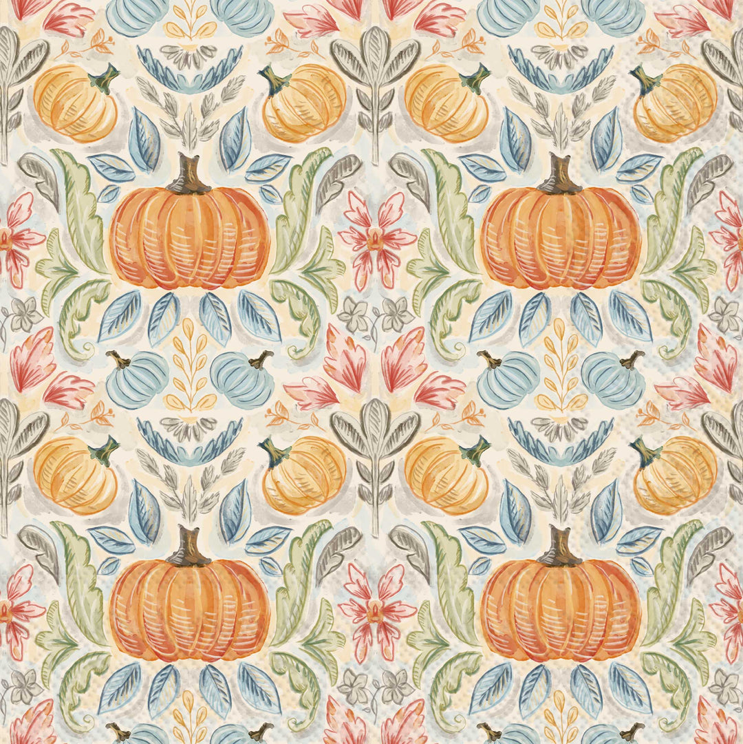 Fall Toile Pumkins Lunch Napkin