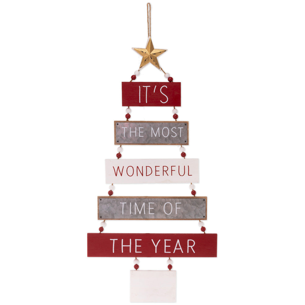 Letrero navideño del árbol de Navidad "El momento más maravilloso"