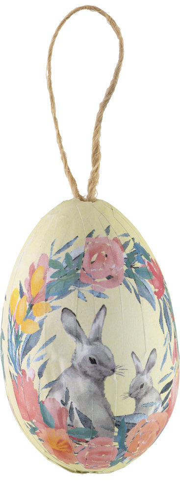 Huevos en bolsa con forma de conejitos florales