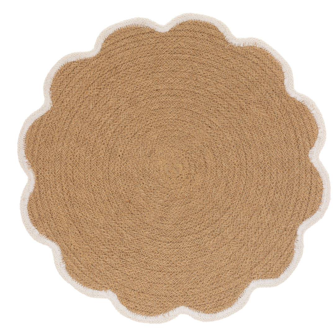 Mantel individual festoneado natural