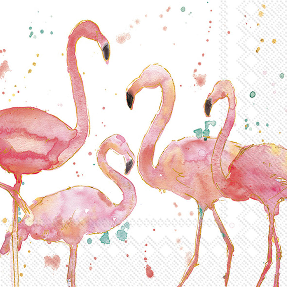 Servilletas de cóctel Flamingo Fever Cream
