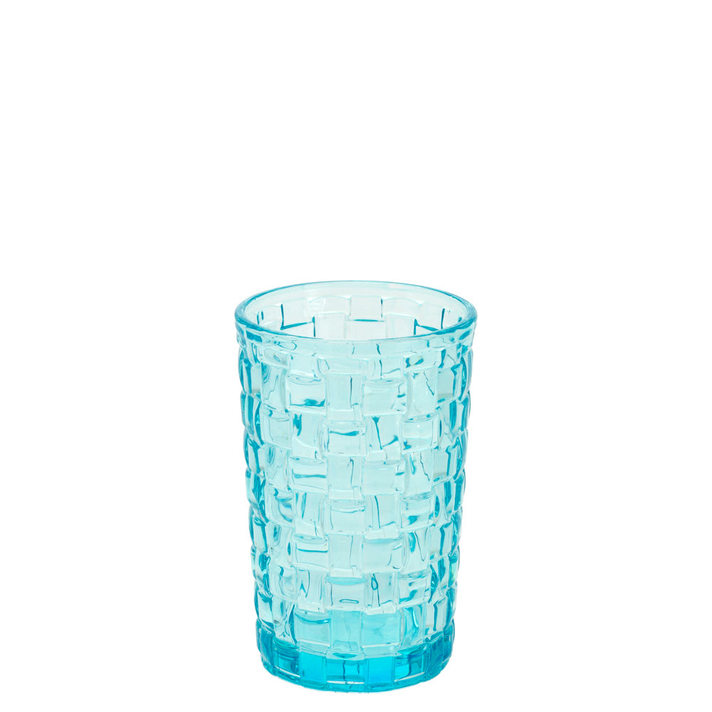 Vaso para beber con tejido de canasta Blue Sea