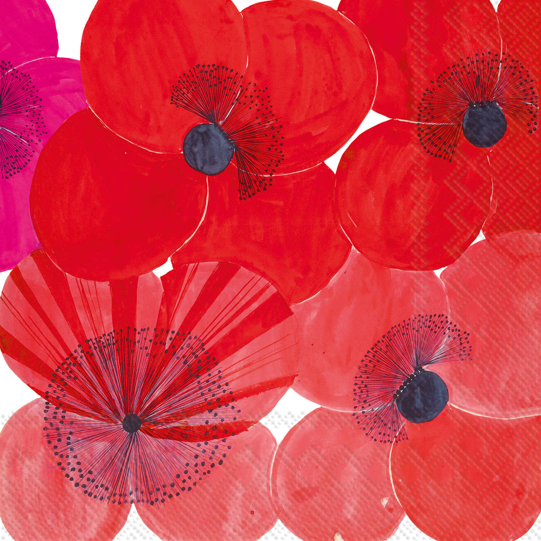 Servilleta de cóctel Mohn roja